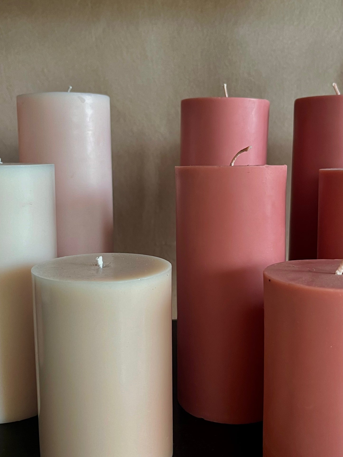 SALE 8" Hand-Dipped Pillar Candles