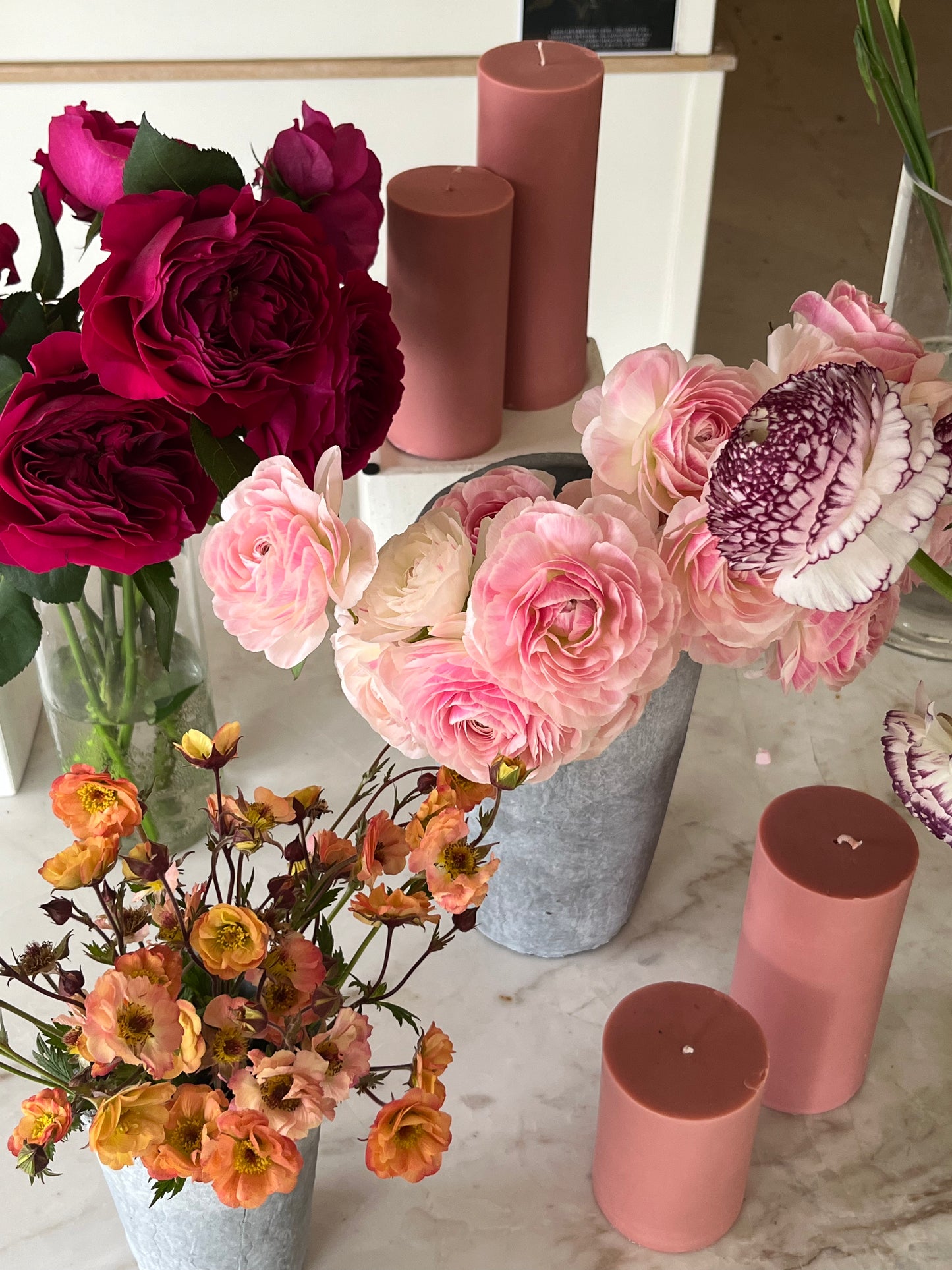 SALE 8" Hand-Dipped Pillar Candles