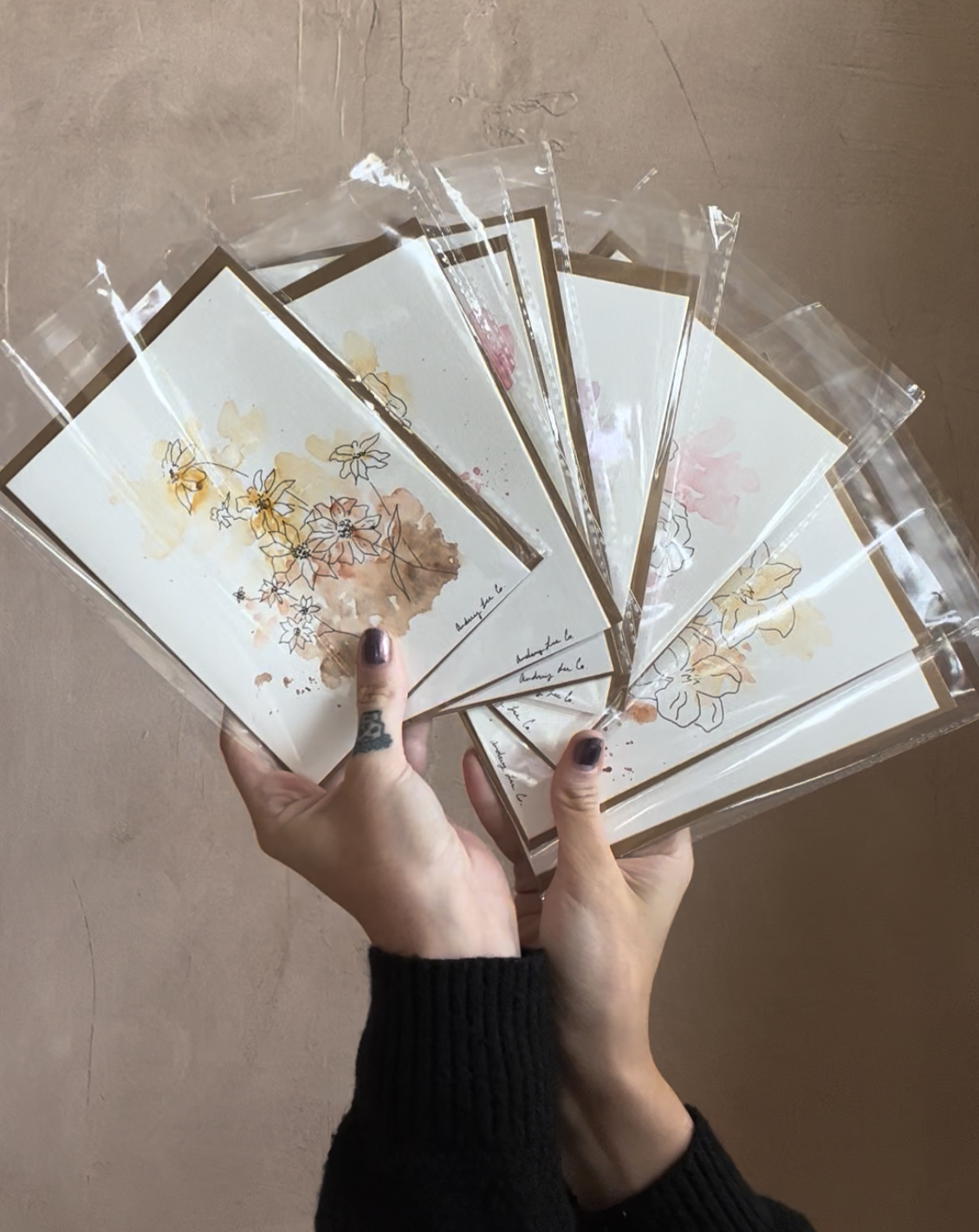 Hand-Painted Greeting Card